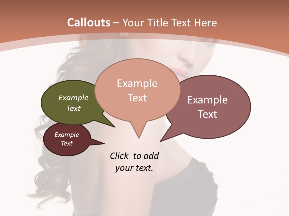 Woman Looking Up Profile PowerPoint Template