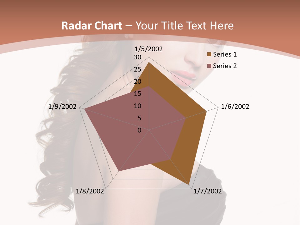 Woman Looking Up Profile PowerPoint Template