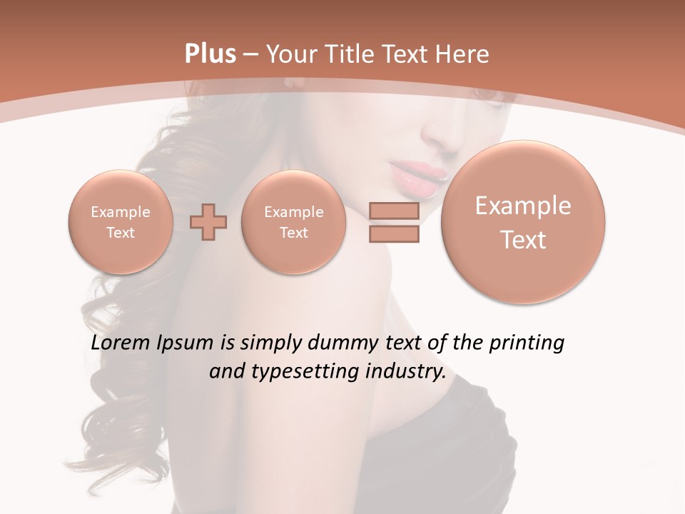 Woman Looking Up Profile PowerPoint Template