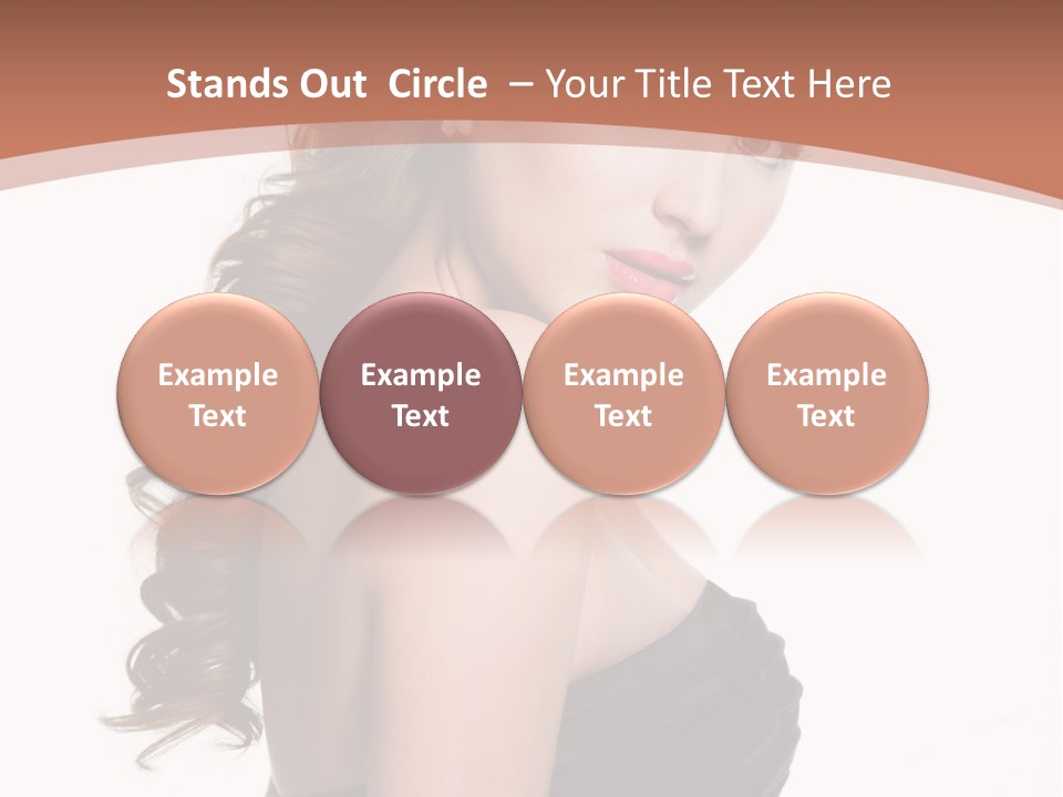 Woman Looking Up Profile PowerPoint Template
