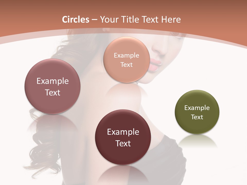 Woman Looking Up Profile PowerPoint Template