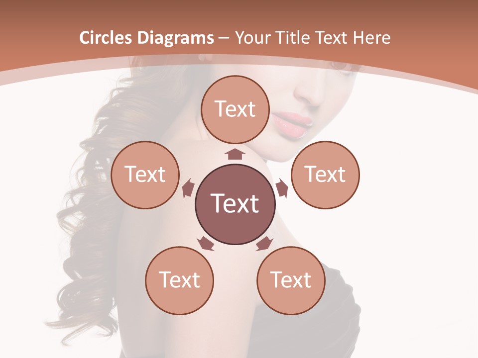 Woman Looking Up Profile PowerPoint Template