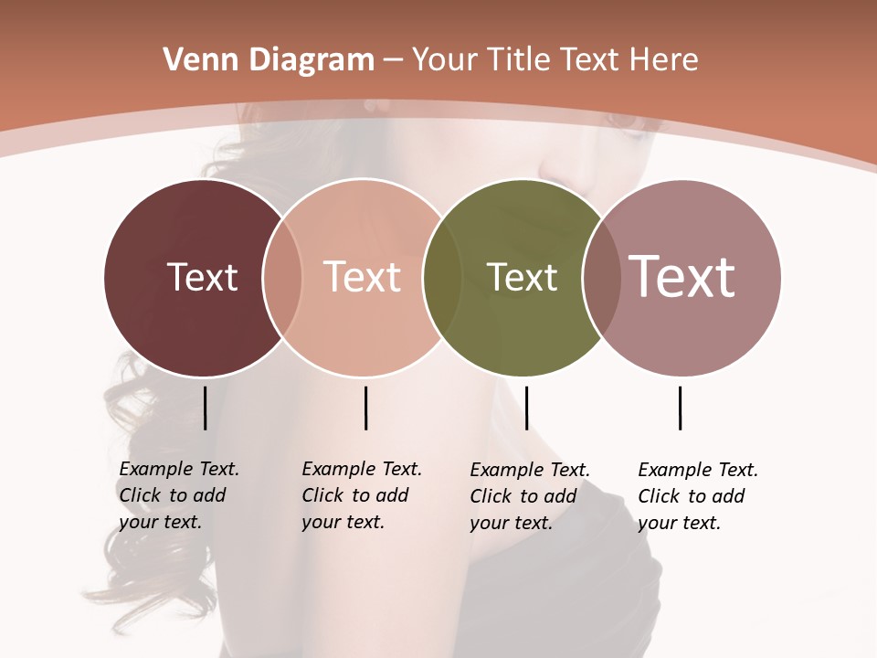 Woman Looking Up Profile PowerPoint Template