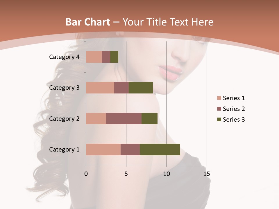 Woman Looking Up Profile PowerPoint Template