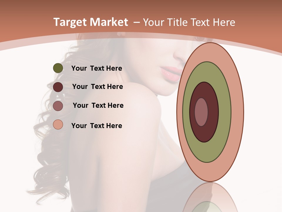 Woman Looking Up Profile PowerPoint Template