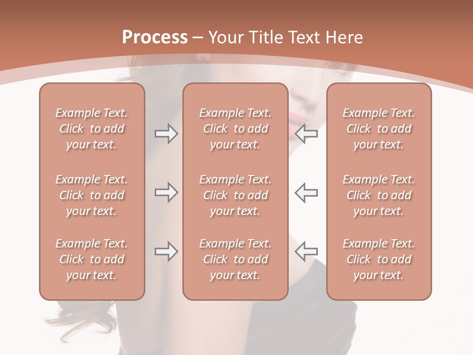 Woman Looking Up Profile PowerPoint Template