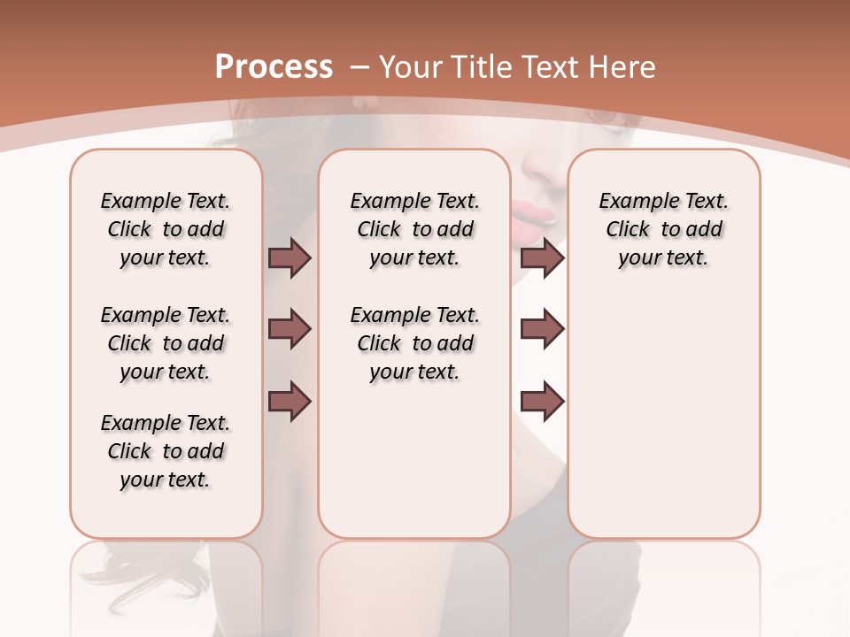 Woman Looking Up Profile PowerPoint Template