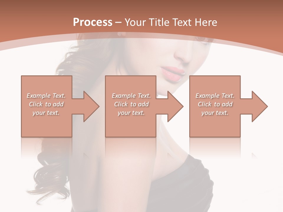 Woman Looking Up Profile PowerPoint Template