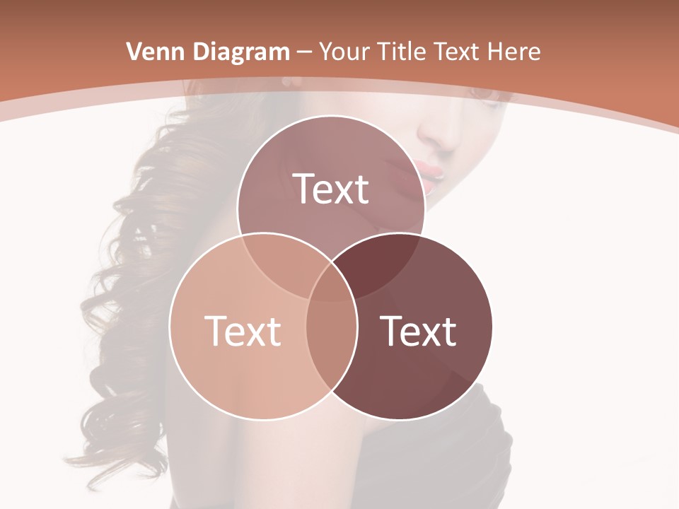 Woman Looking Up Profile PowerPoint Template