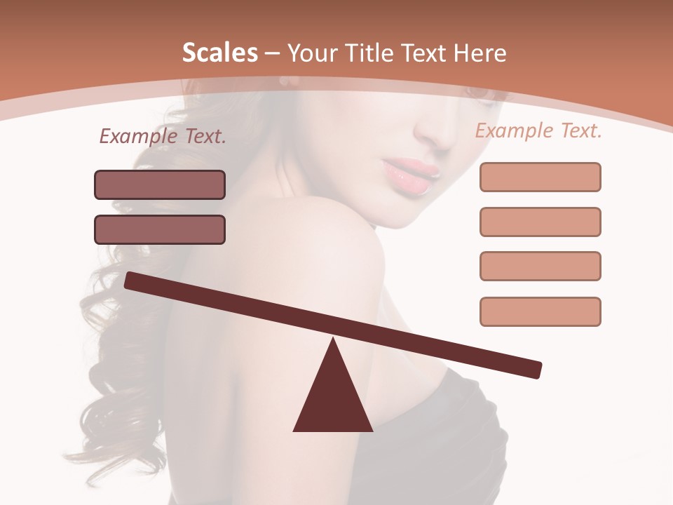 Woman Looking Up Profile PowerPoint Template