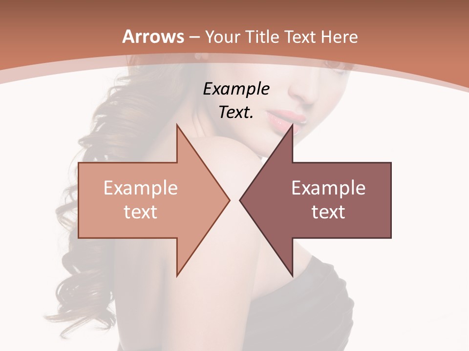 Woman Looking Up Profile PowerPoint Template