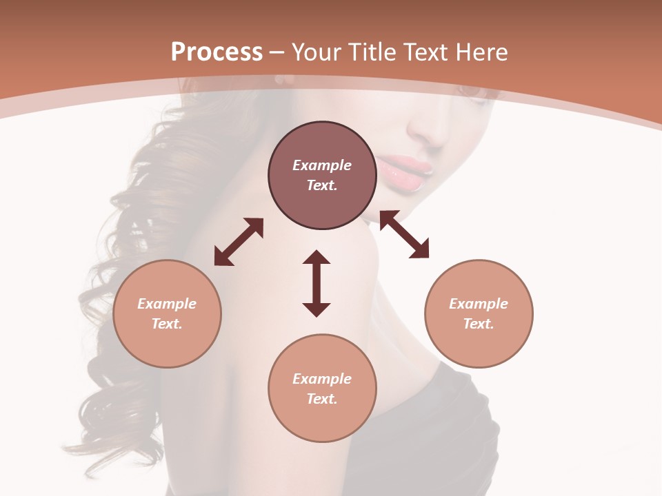 Woman Looking Up Profile PowerPoint Template