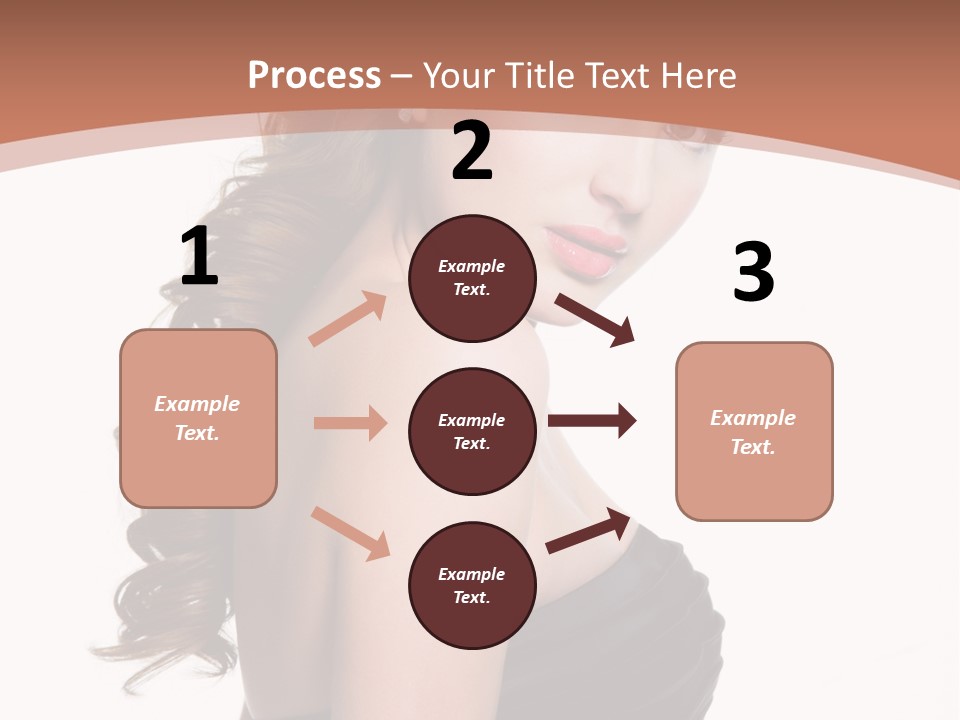 Woman Looking Up Profile PowerPoint Template