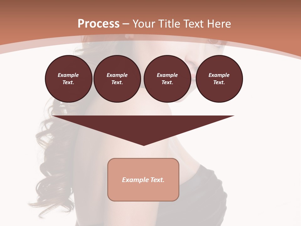 Woman Looking Up Profile PowerPoint Template