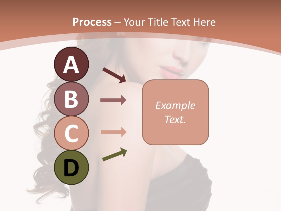 Woman Looking Up Profile PowerPoint Template