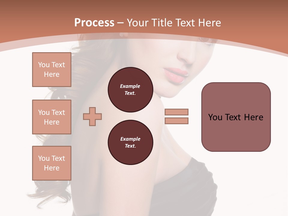 Woman Looking Up Profile PowerPoint Template