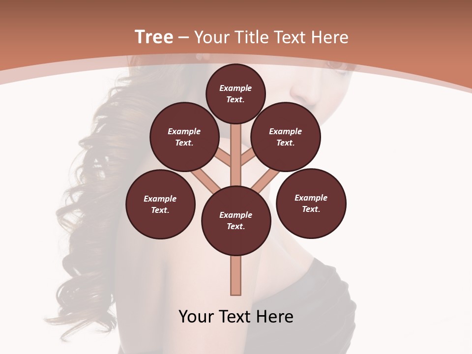 Woman Looking Up Profile PowerPoint Template