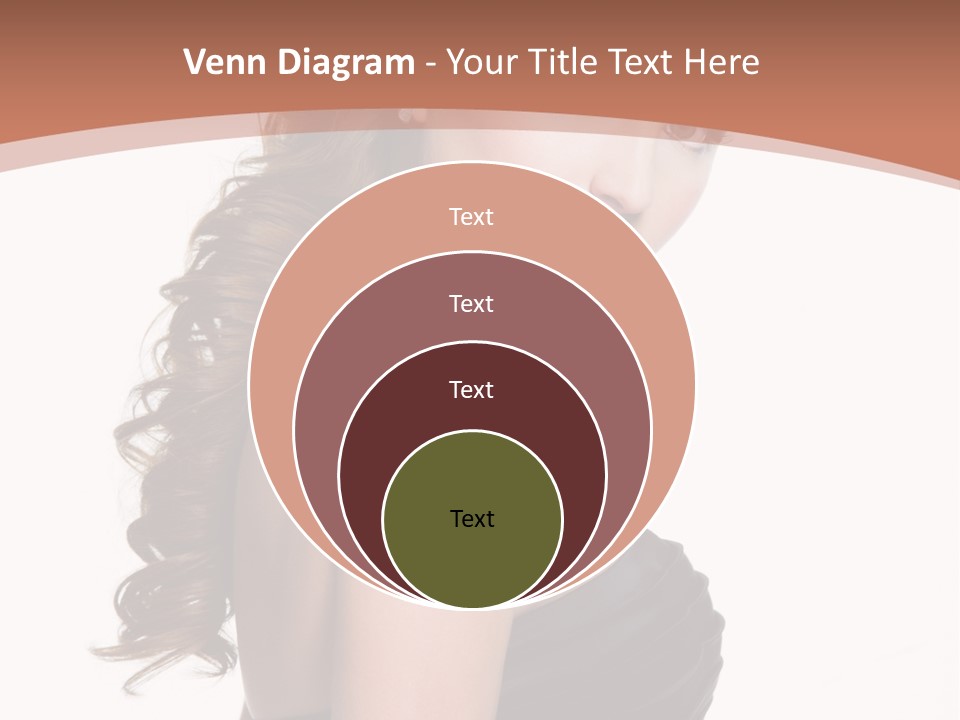 Woman Looking Up Profile PowerPoint Template