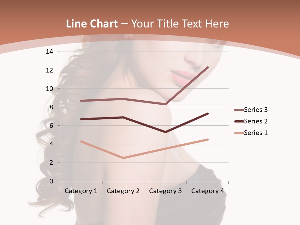 Woman Looking Up Profile PowerPoint Template