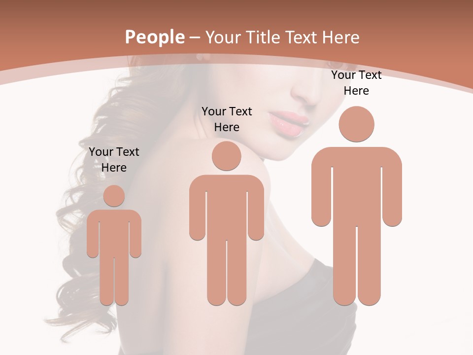 Woman Looking Up Profile PowerPoint Template