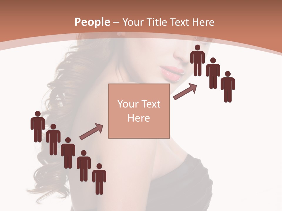 Woman Looking Up Profile PowerPoint Template