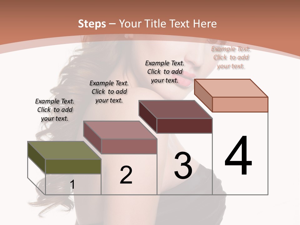 Woman Looking Up Profile PowerPoint Template