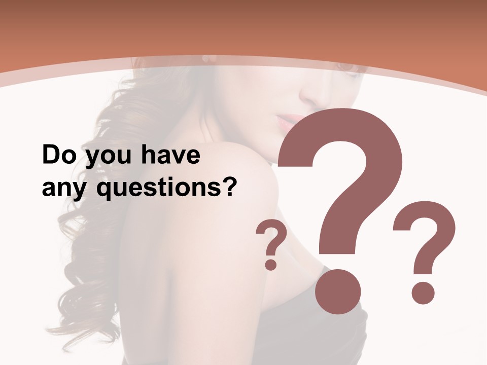 Woman Looking Up Profile PowerPoint Template