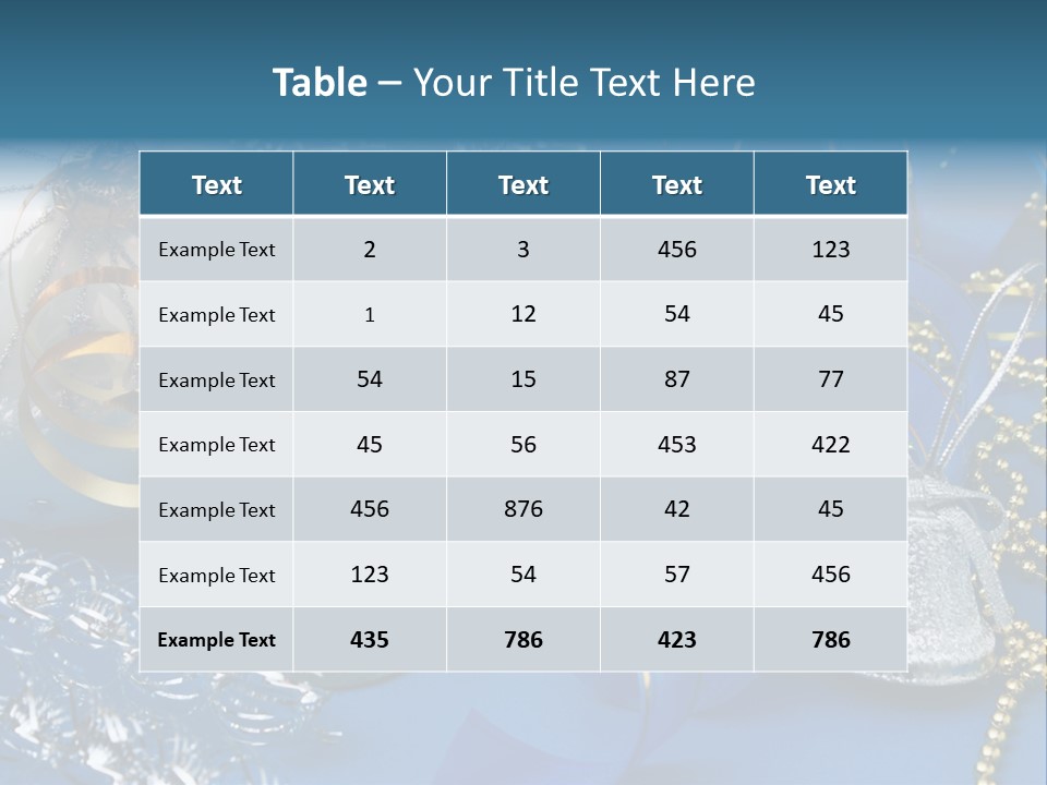 Image Curled Winter PowerPoint Template