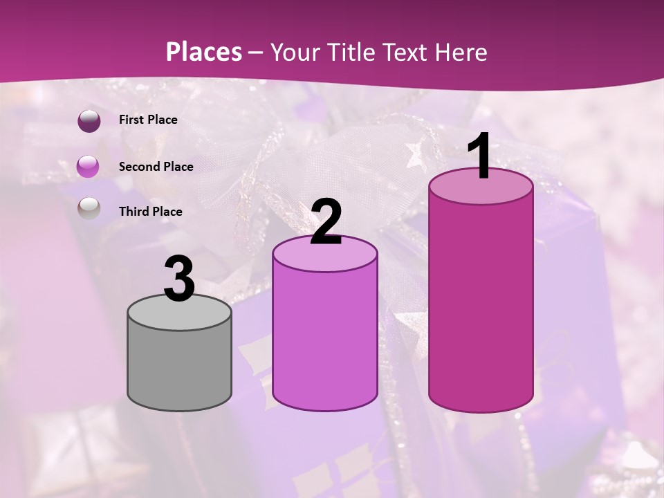 Paper Xmas Purple PowerPoint Template