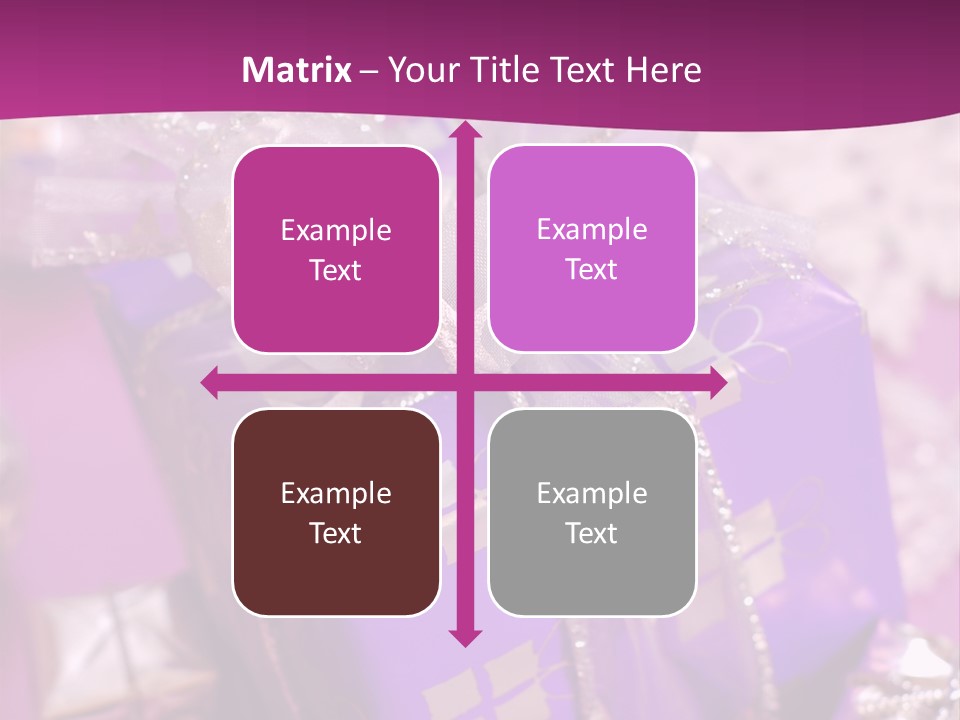 Paper Xmas Purple PowerPoint Template