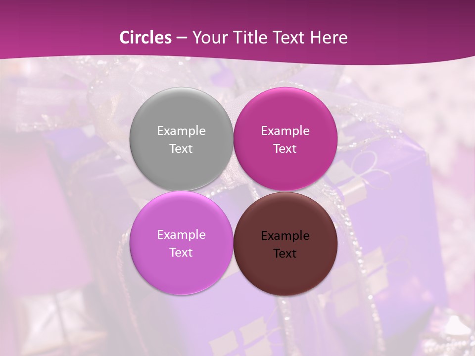Paper Xmas Purple PowerPoint Template