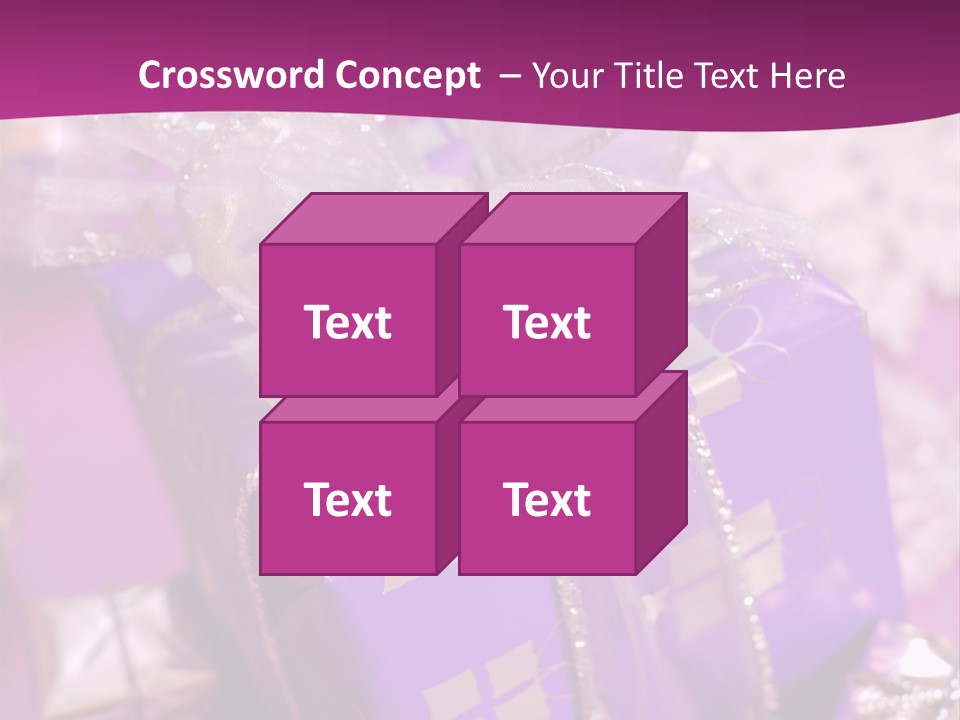 Paper Xmas Purple PowerPoint Template