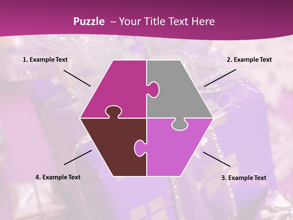 Paper Xmas Purple PowerPoint Template