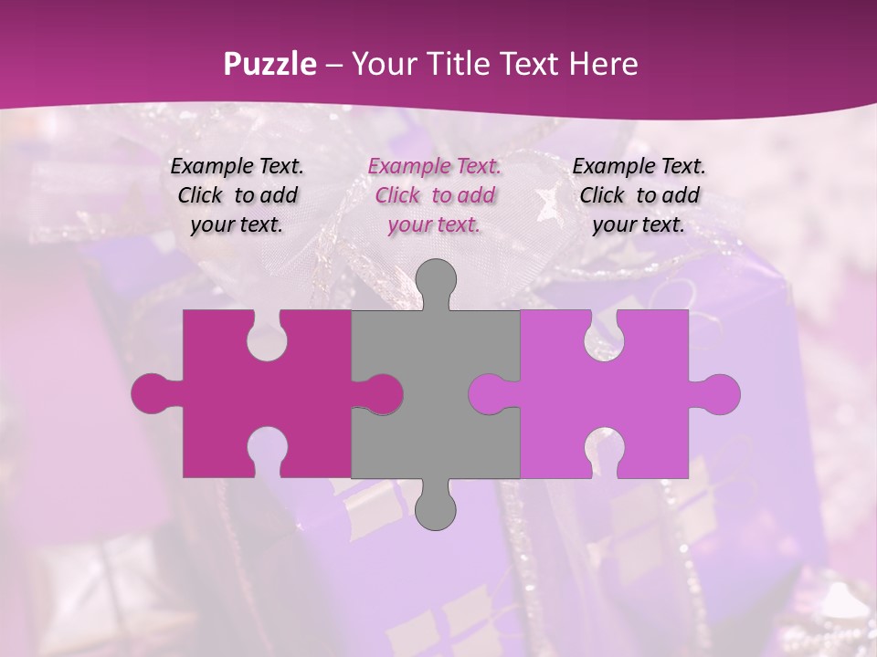 Paper Xmas Purple PowerPoint Template