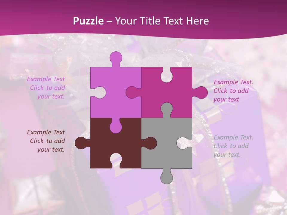 Paper Xmas Purple PowerPoint Template