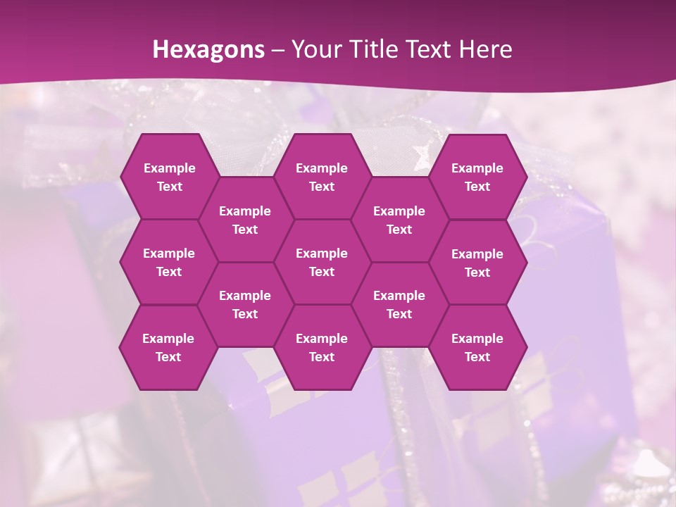 Paper Xmas Purple PowerPoint Template