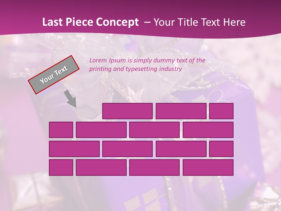 Paper Xmas Purple PowerPoint Template