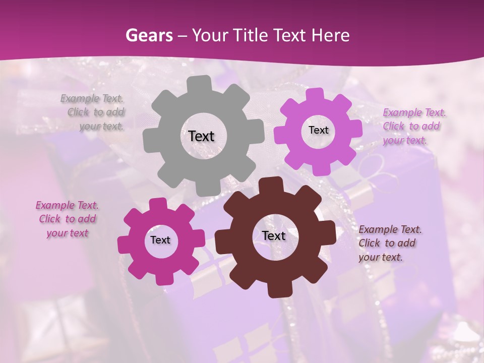 Paper Xmas Purple PowerPoint Template