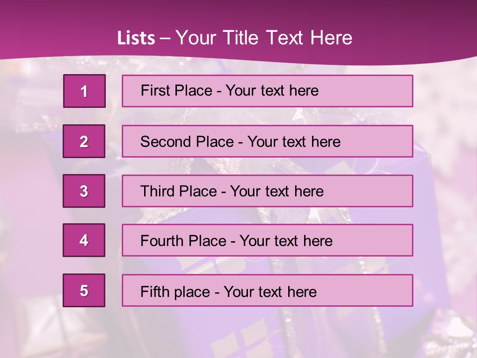 Paper Xmas Purple PowerPoint Template