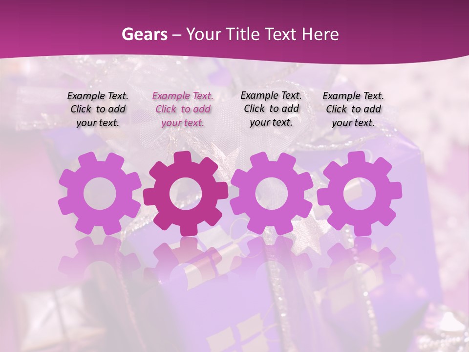 Paper Xmas Purple PowerPoint Template