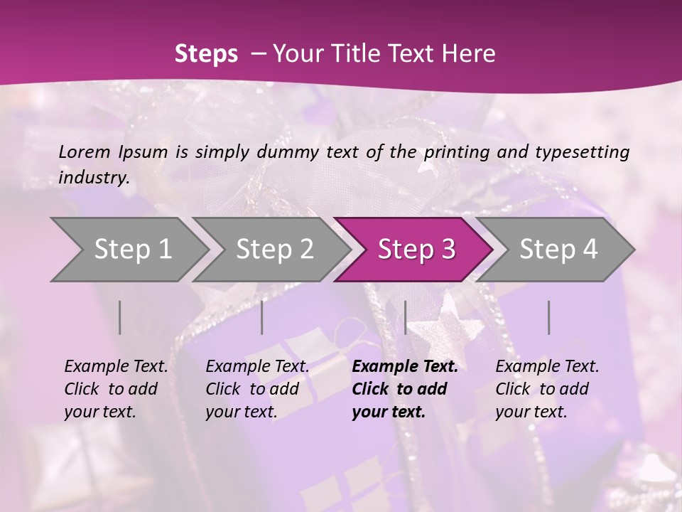 Paper Xmas Purple PowerPoint Template