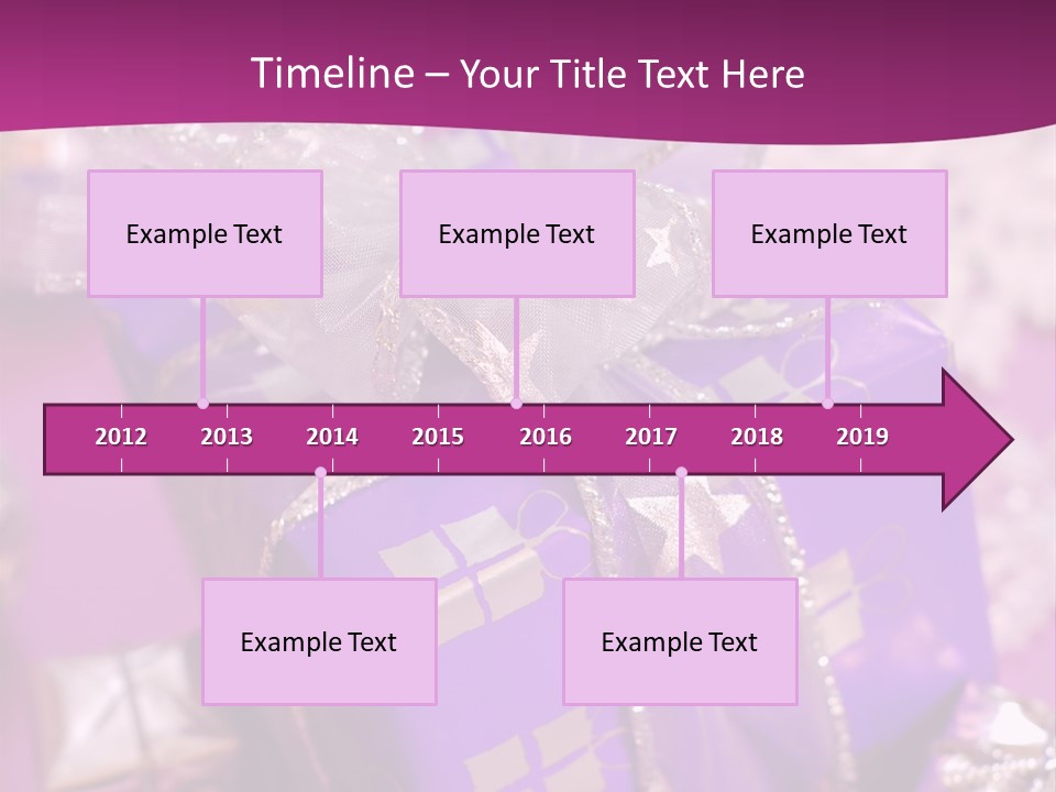 Paper Xmas Purple PowerPoint Template