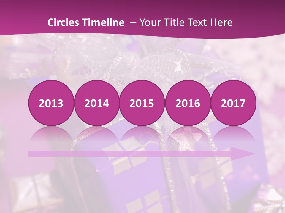 Paper Xmas Purple PowerPoint Template