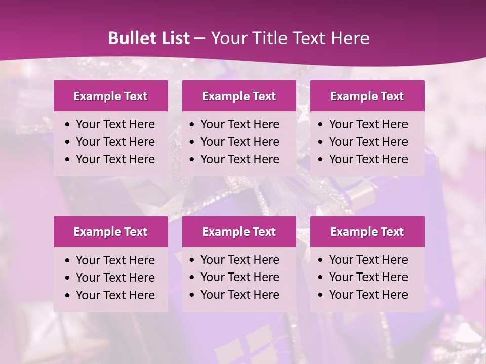 Paper Xmas Purple PowerPoint Template