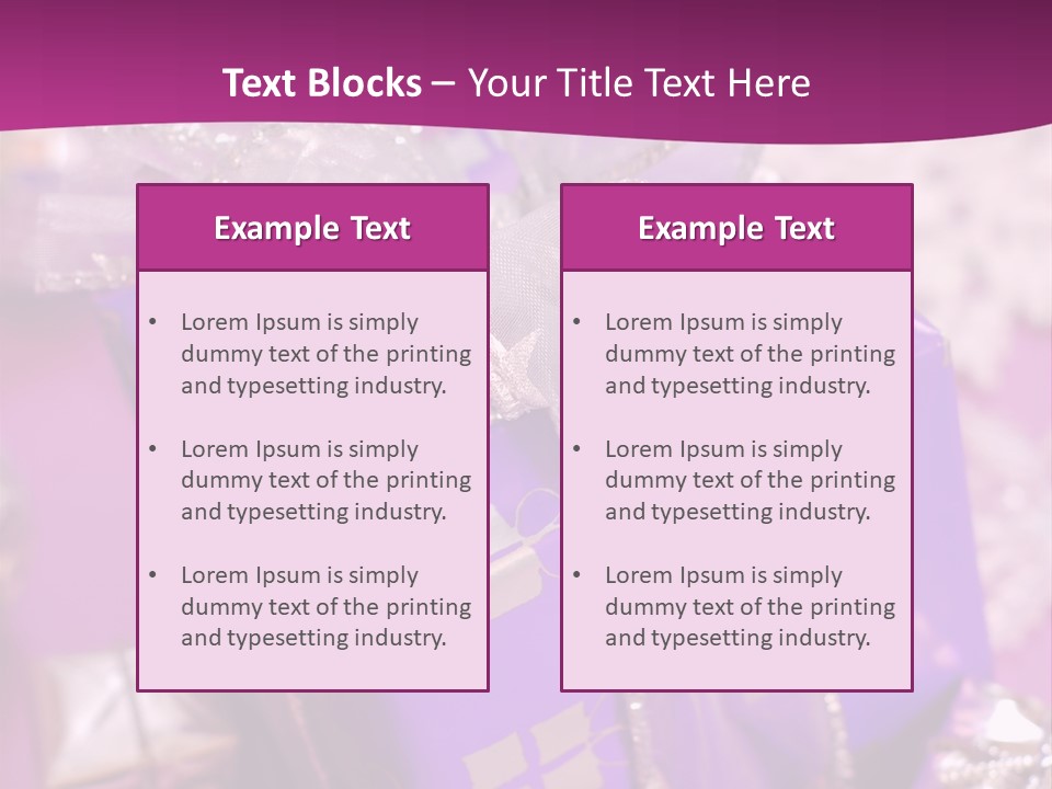 Paper Xmas Purple PowerPoint Template
