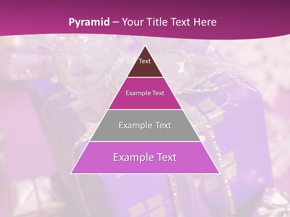 Paper Xmas Purple PowerPoint Template
