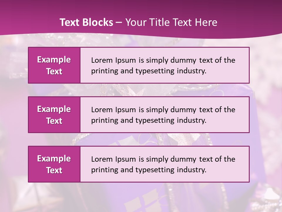 Paper Xmas Purple PowerPoint Template