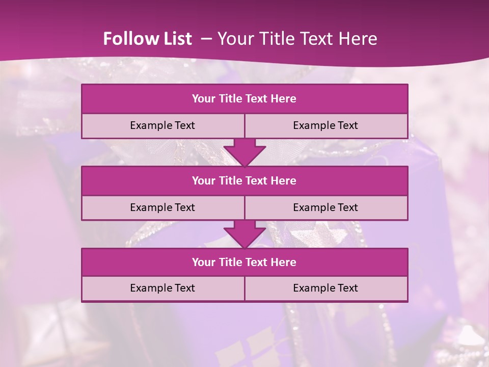 Paper Xmas Purple PowerPoint Template