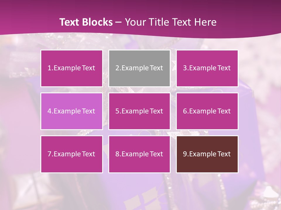 Paper Xmas Purple PowerPoint Template