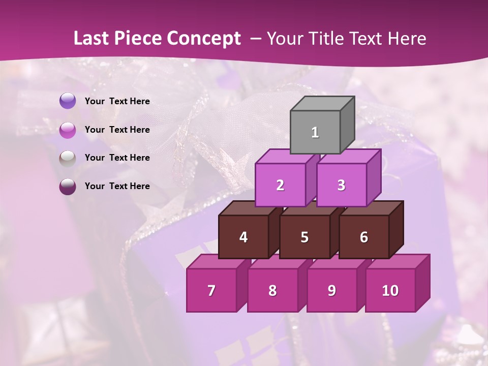 Paper Xmas Purple PowerPoint Template